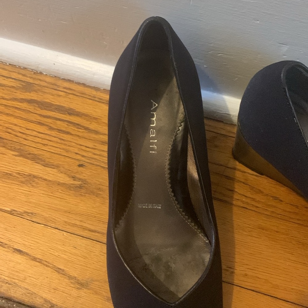 Amalfi black wedge heels size 6.5 - Picture 3 of 4
